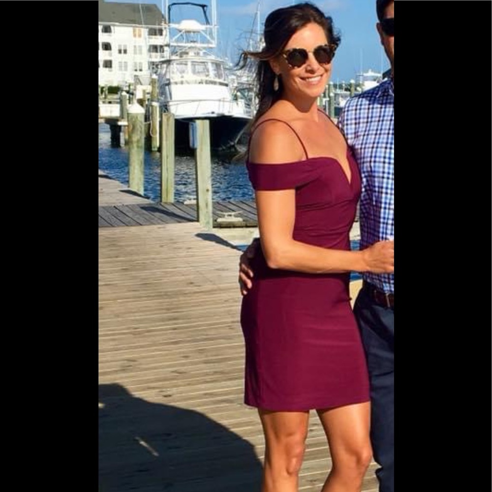 Burgundy cocktail dress